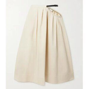 Belted Cutout Skirt in Vanilla Cream
